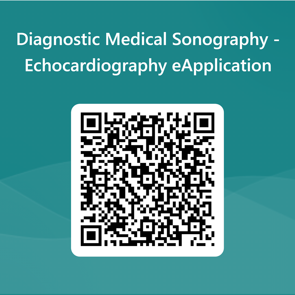 Diagnostic Medical Sonography and Echocardiography eApplication QR Code