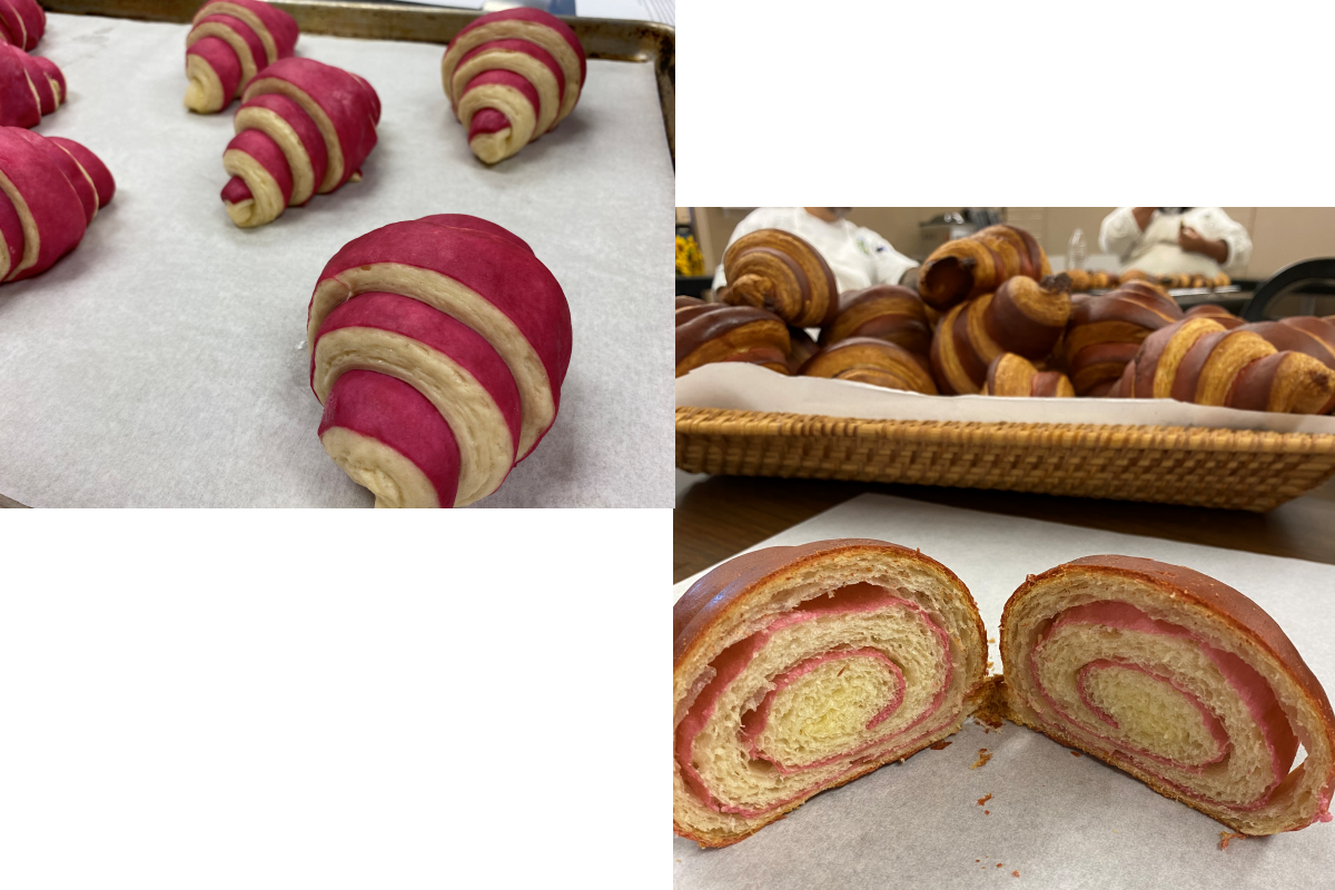 Croissants prepared by students