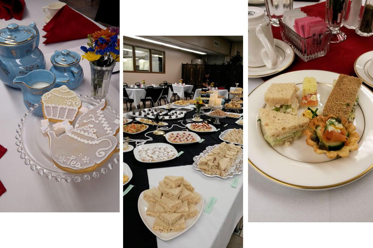 Culinary and baked goods from the Annual Tea Party display