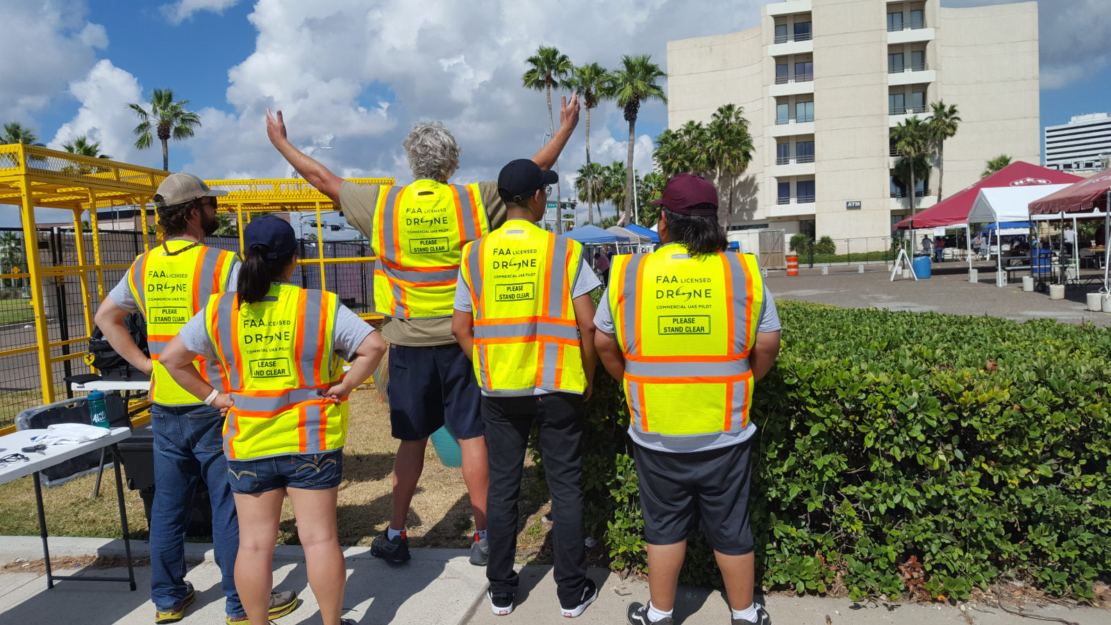 Group of GIS students and instructor at an event.