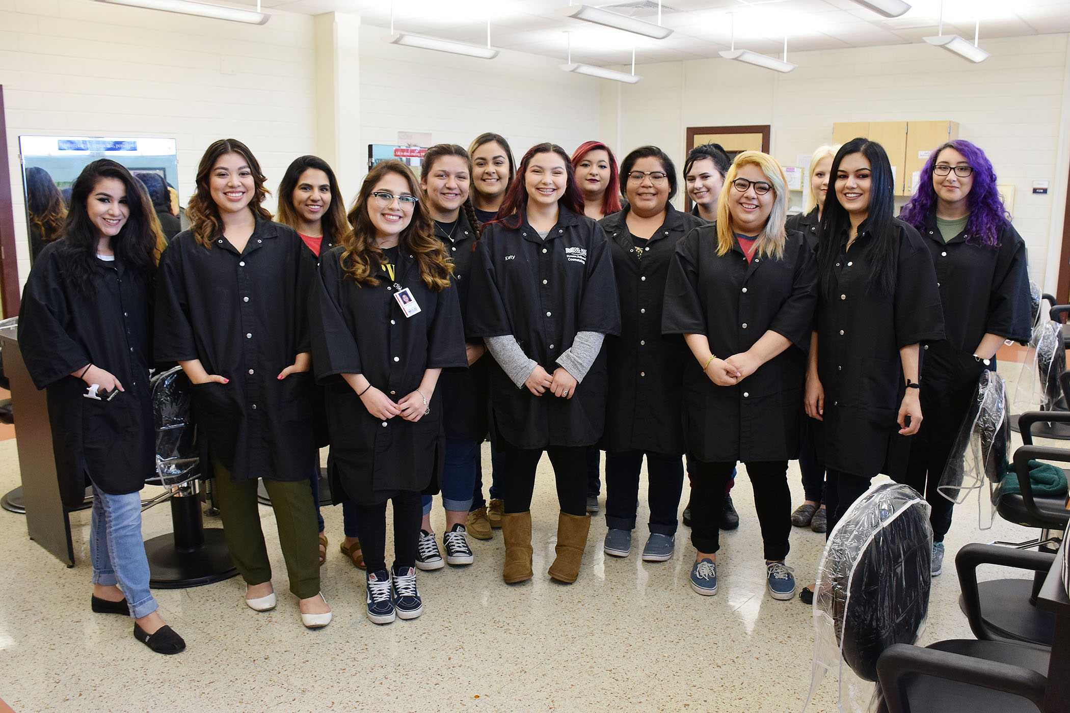 A group photo of students in their uniforms