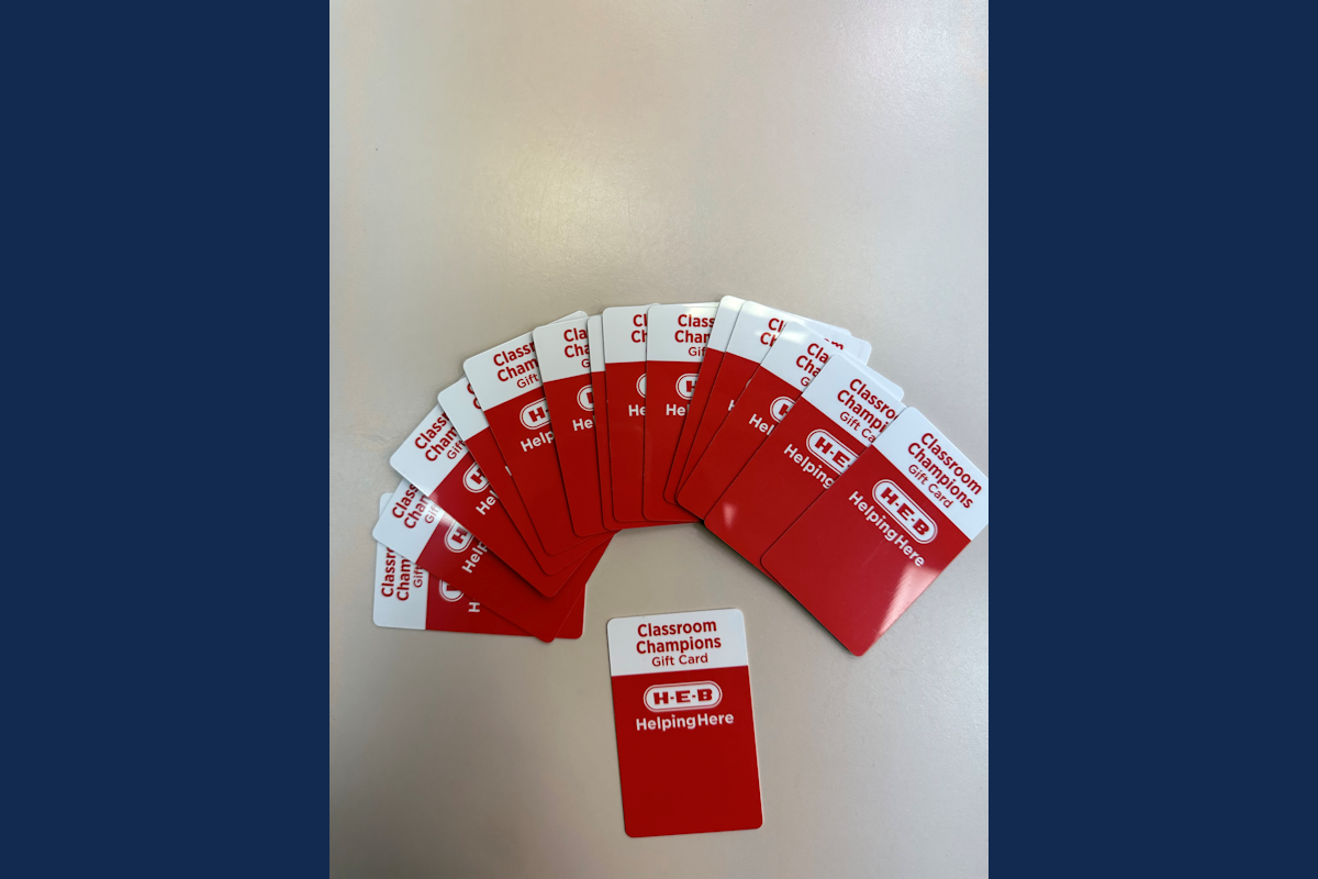 Gift cards for attendees provided by HEB