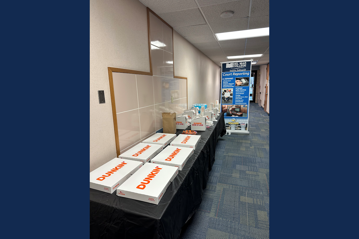 Donuts provided for attendees by Dunkin Donuts
