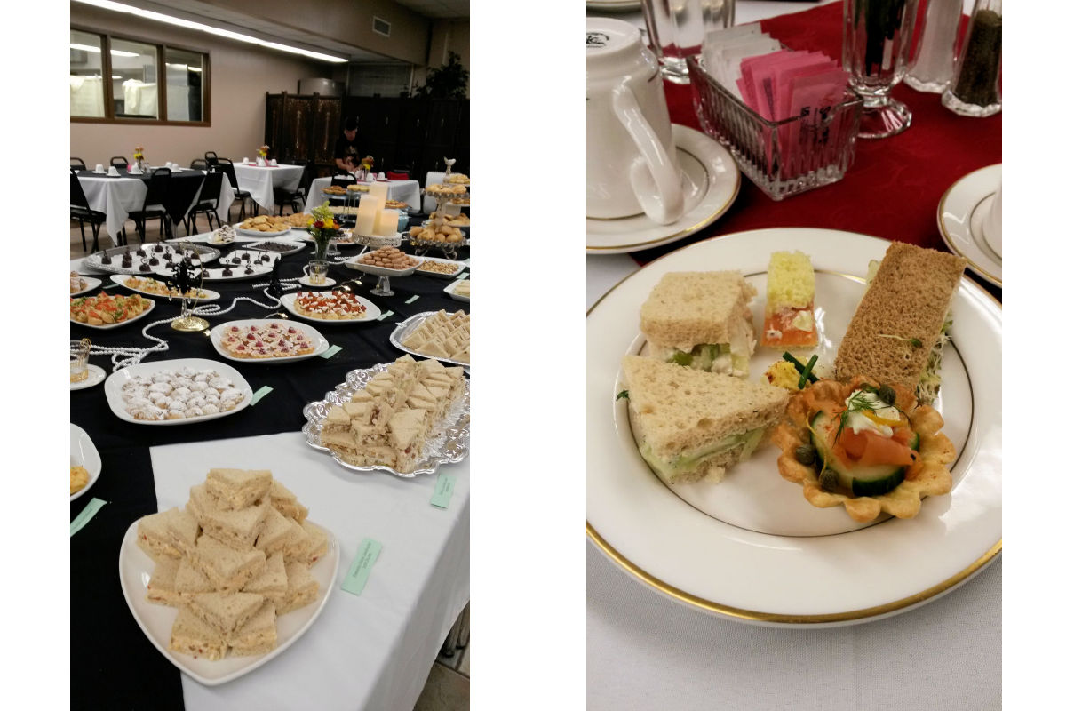 Display of culinary dishes made by students