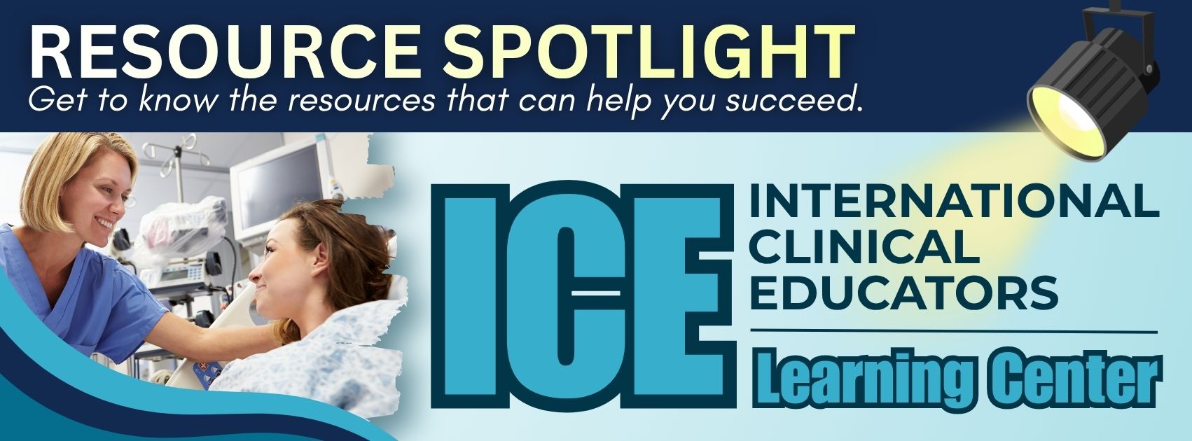 Resource Spotlight graphic featuring streaming video resources, with colorful film strips, popcorn, and a spotlight. Text reads “Streaming Video: Movies, Documentaries, Educational Videos.”
