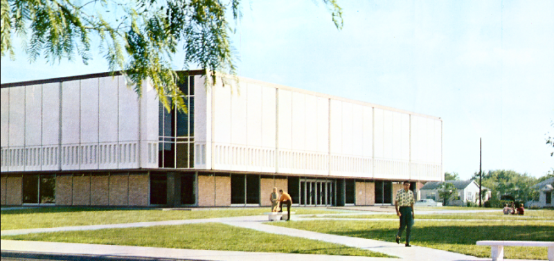 Two-story William F. White, Jr. Library, 1967