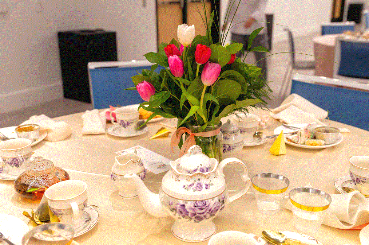A table of sweets prepared for the Spring Tea Party at the Culinary Arts building