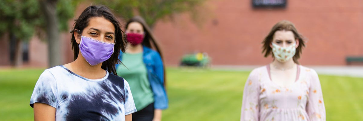 Students wearing face masks