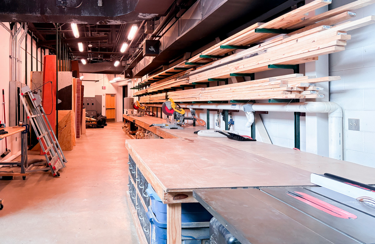 View of drama scene shop