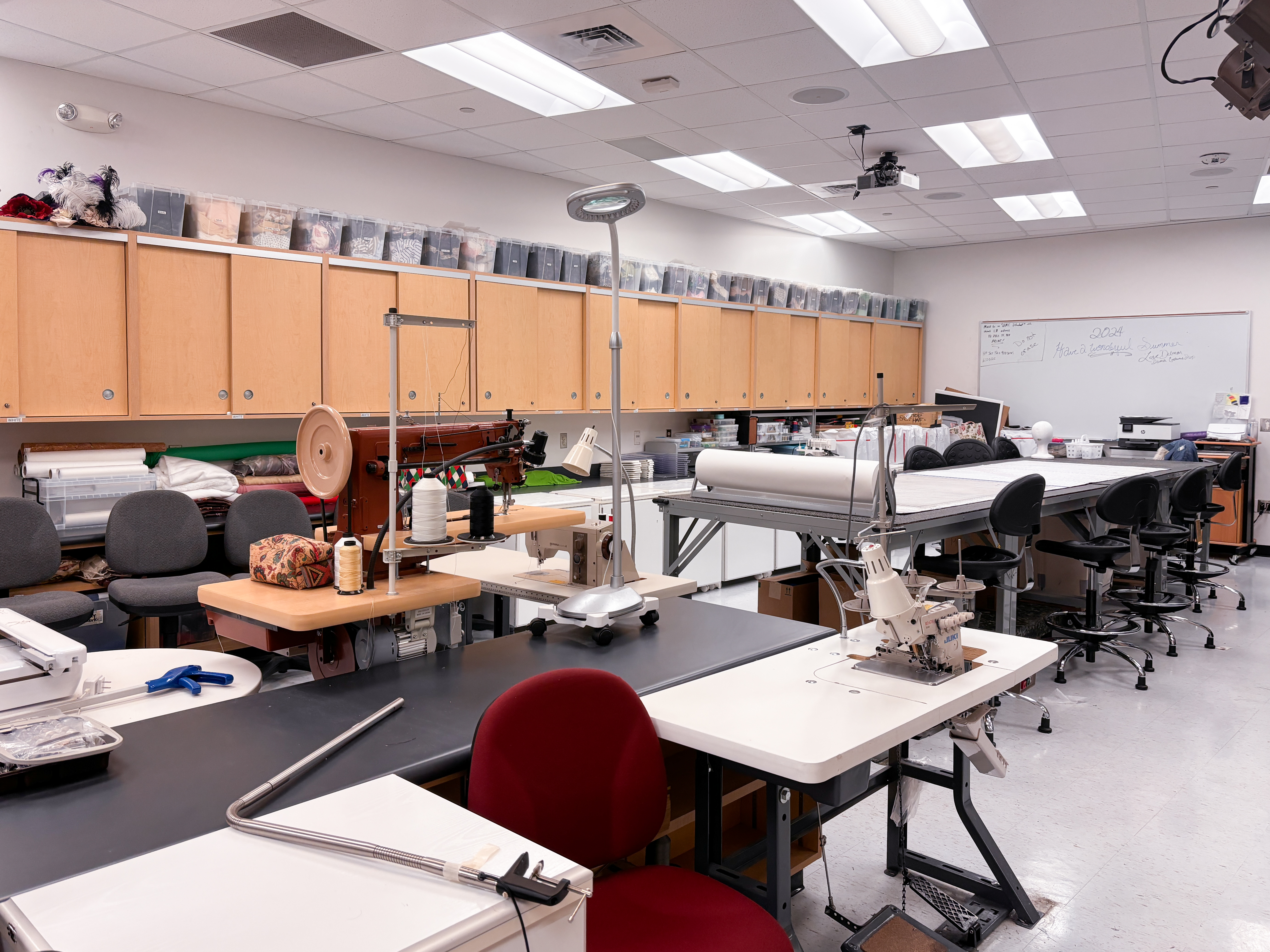 sewing room with machines