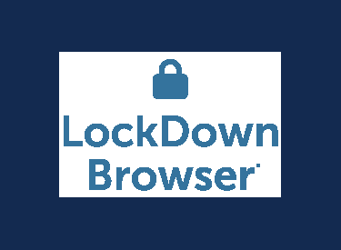 Logo of LockDown Browser with a lock icon.