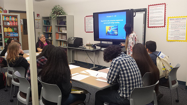 Students work in the Reading Lab.