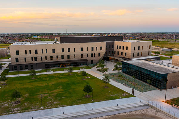 Closeup of the STEM Building