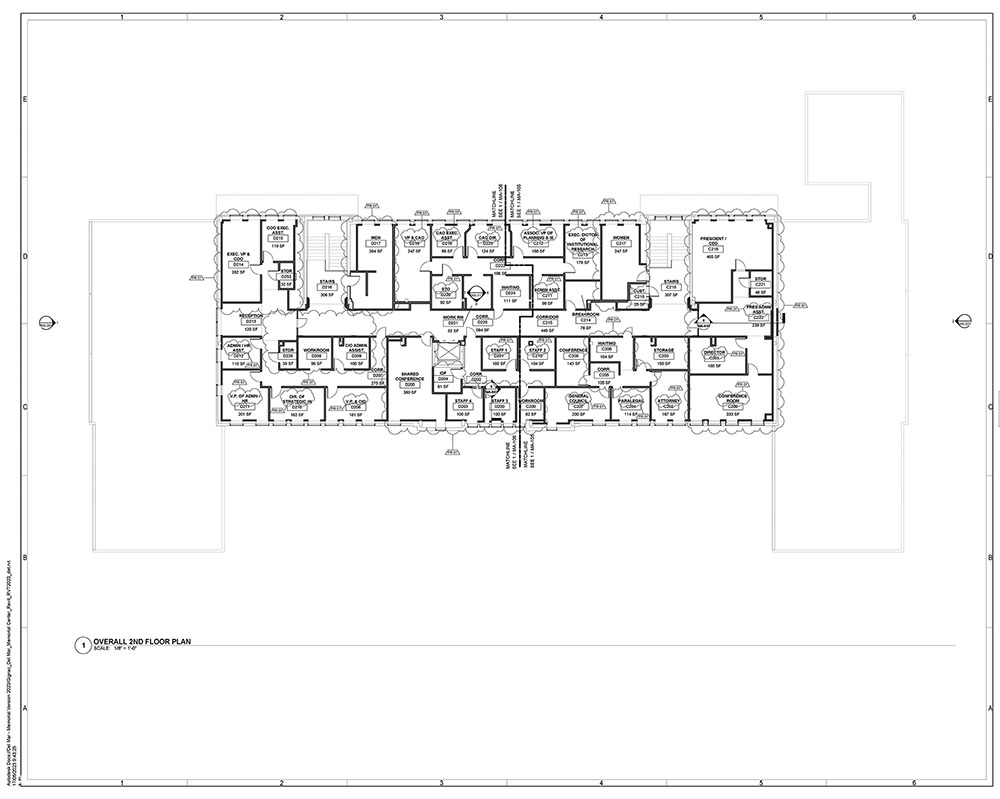 Proposed floor plan for Memorial second floor