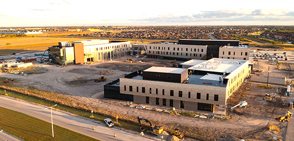 Aerial photo of Oso Creek Campus construction in November 2021