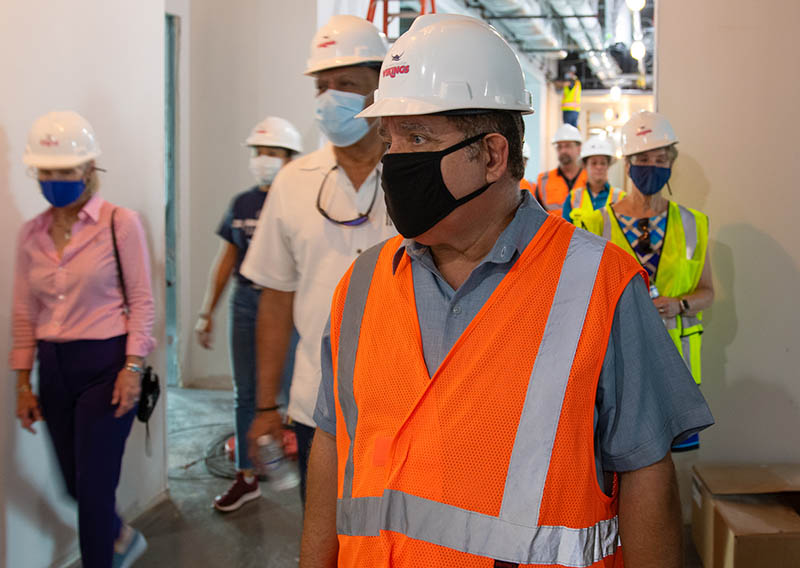 Regent Rudy Garza, Jr. tours new construction