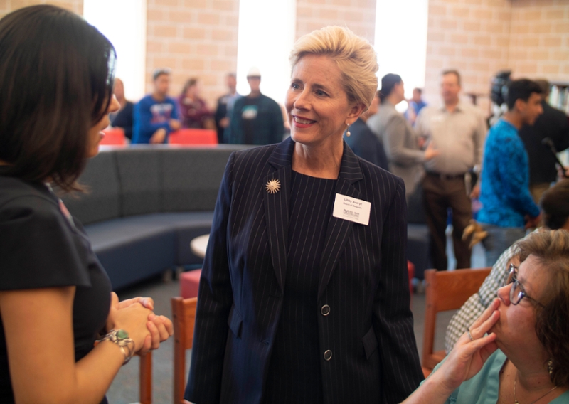 Regent Libby Averyt at the voestalpine donation of equipment and money to the Gregory Portland High School's Process Technology Duel-Credit Program