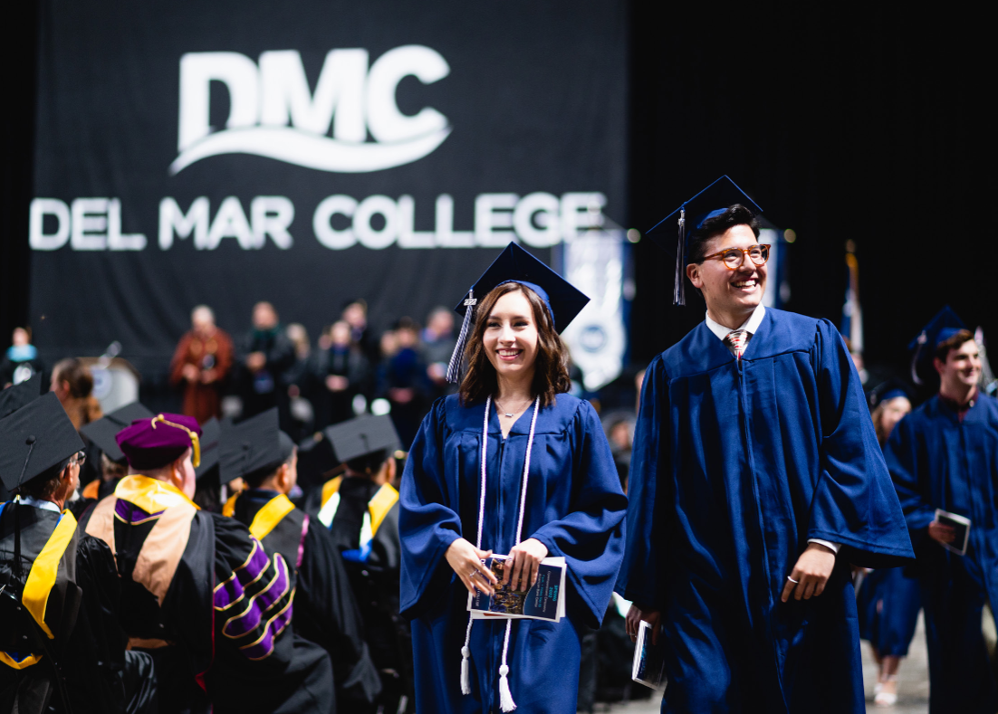 Del Mar College graduates in procession